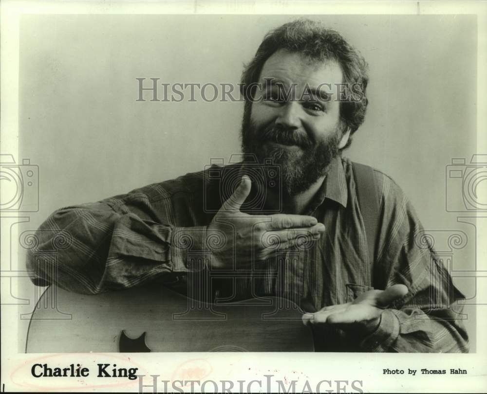 1980 Press Photo Musician Charlie King smiles in closeup portrait - sap07098- Historic Images