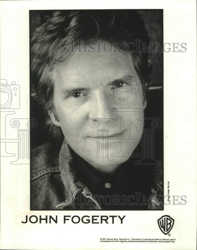 1997 Press Photo Entertainer John Fogerty in closeup portrait, Musician- Historic Images