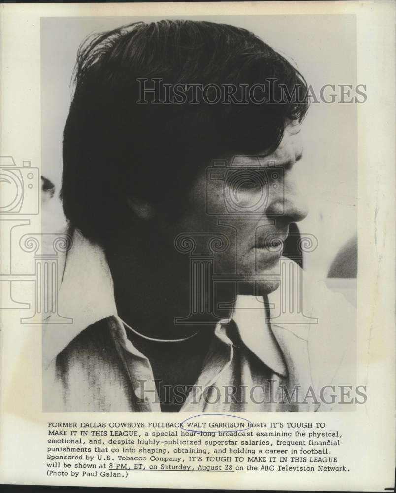 Press Photo Former Dallas Fullback Walt Garrison hosts ABC Television Show- Historic Images