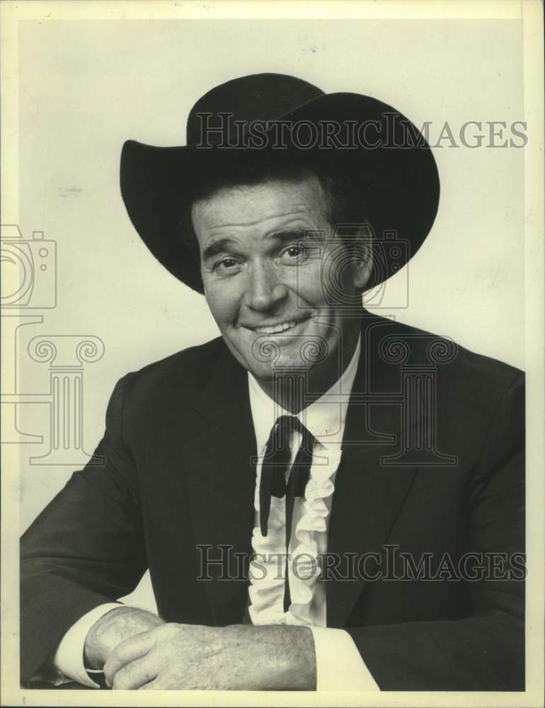 1981 Press Photo Actor James Garner in "Bret Maverick" on NBC Television- Historic Images