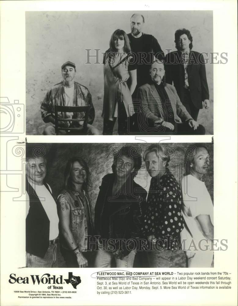 1994 Press Photo Members of Rock Bands Fleetwood Mac and Bad Company in portrait- Historic Images