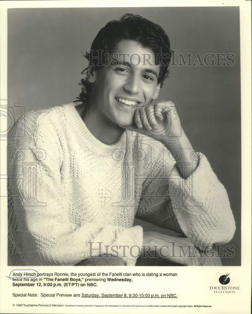 1990 Press Photo Andy Hirsch portrays Ronnie in "The Fanelli Boys" on NBC-TV- Historic Images