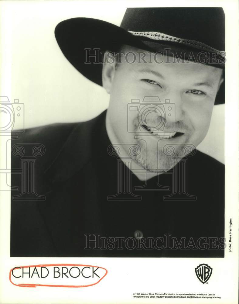 1996 Press Photo Chad Brock, Musician smiles in closeup portrait - sap08039- Historic Images