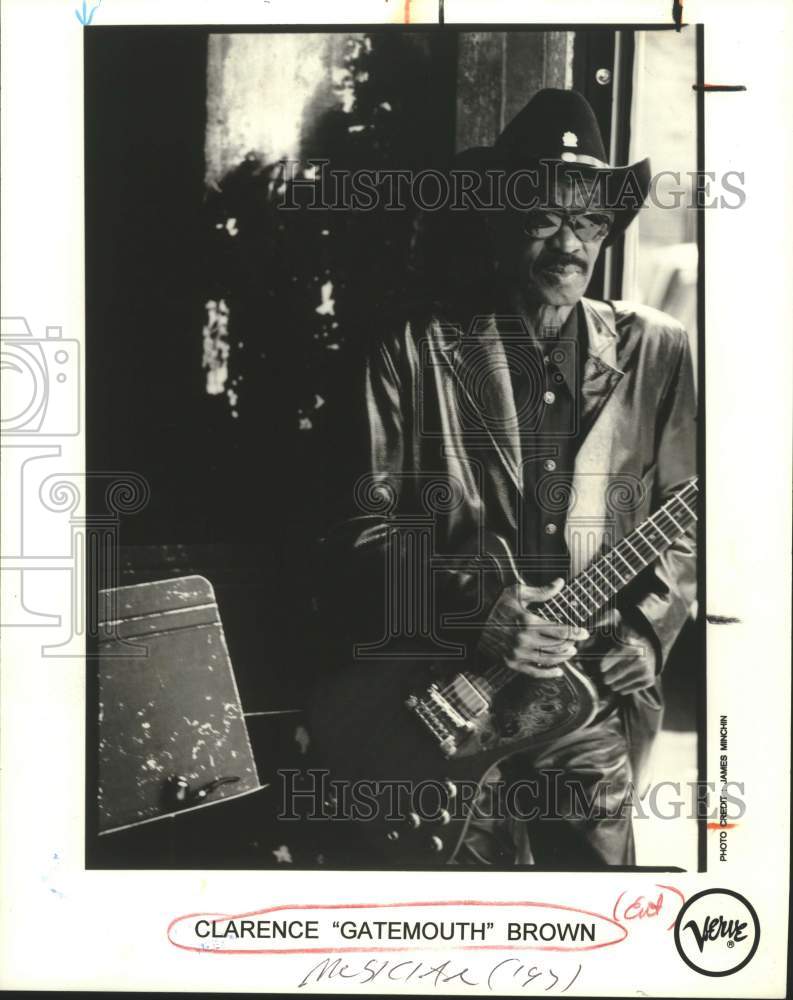 1997 Press Photo Clarence &quot;Gatemouth&quot; Brown, Musician and Entertainer- Historic Images