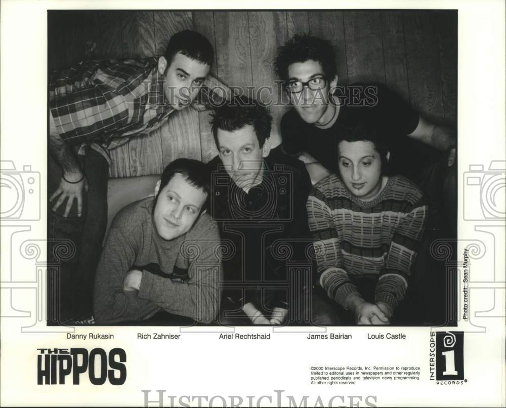 2000 Press Photo Five Members of the band The Hippos in portrait - sap08439- Historic Images