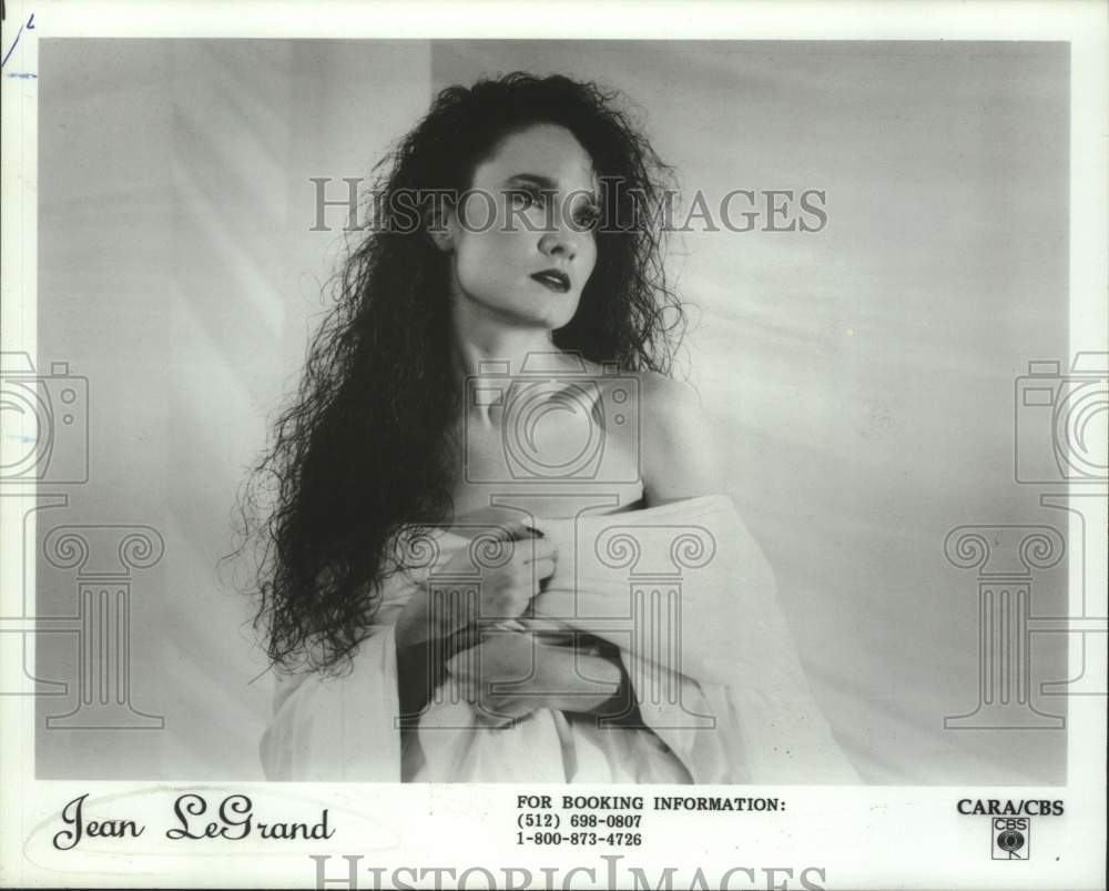 Press Photo Singer Jean LeGrand in closeup portrait - sap08532