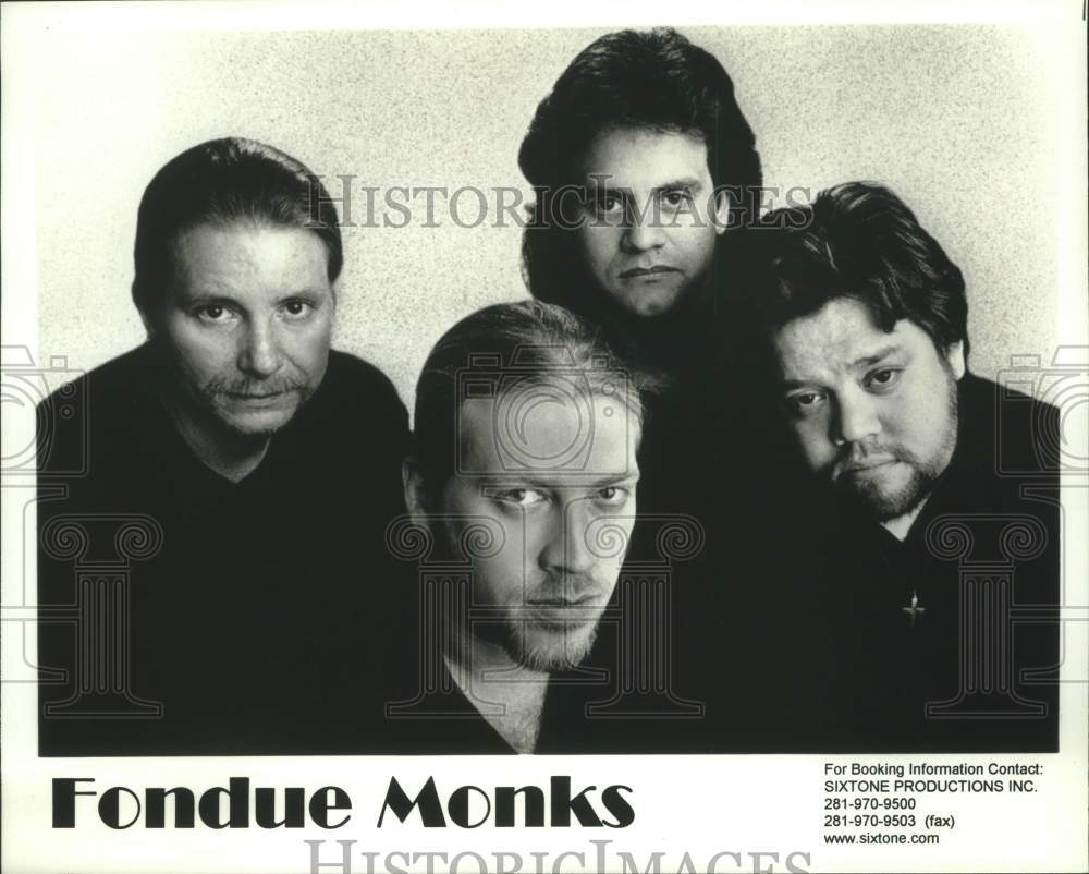2000 Press Photo Four Members of the Fondue Monks band - sap08628- Historic Images