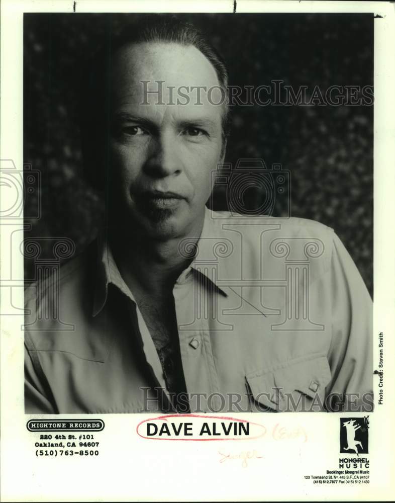 1996 Press Photo Closeup Portrait of Musician Dave Alvin - sap08654- Historic Images