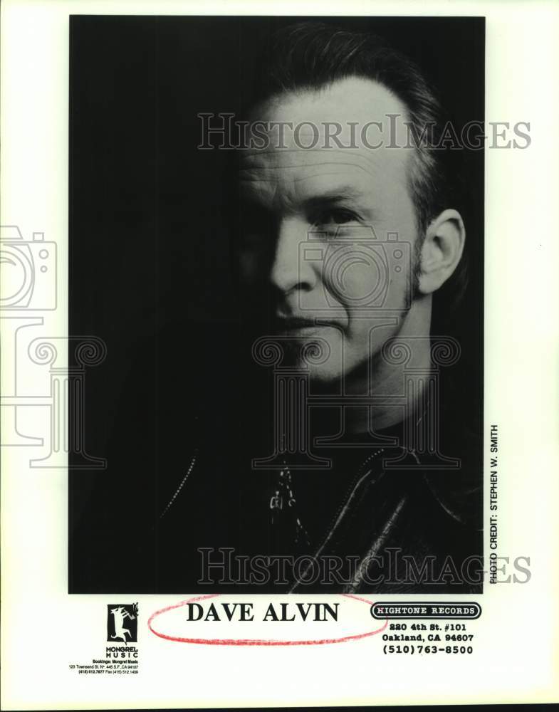 1999 Press Photo Dave Alvin, Guitar Player, Musician in Closeup portrait- Historic Images