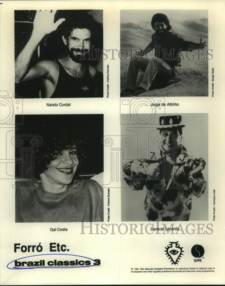 1991 Press Photo Four Members of the band Forro Etc. including Genival Lacerda- Historic Images