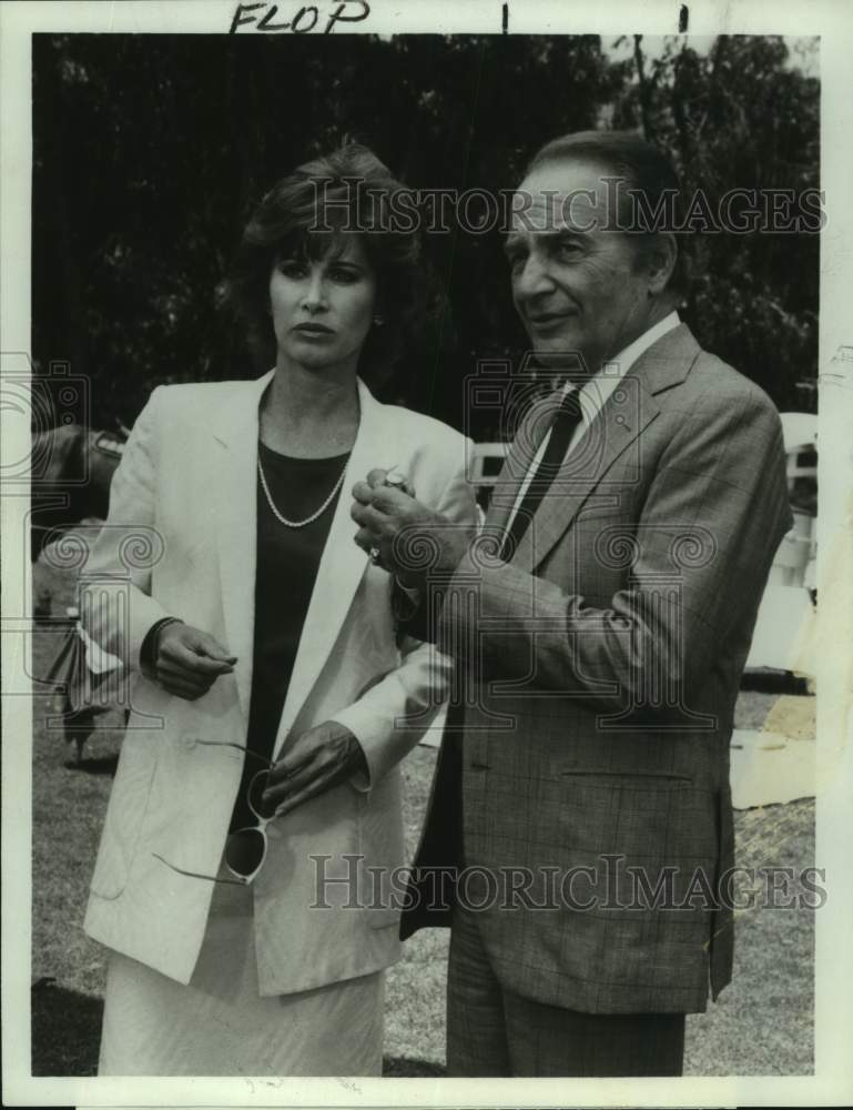 1983 Press Photo Actors Stefanie Powers and Rossano Brazzi in "Hart to Hart"- Historic Images