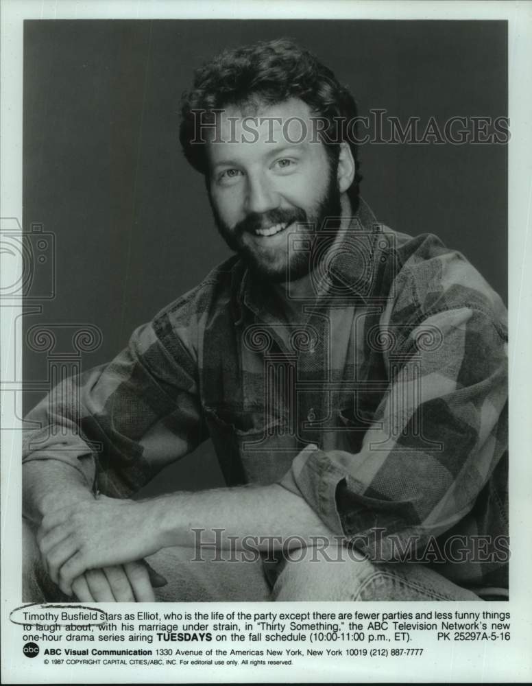 1987 Press Photo Actor Timothy Busfield as Elliot in "Thirty Something" on ABC- Historic Images