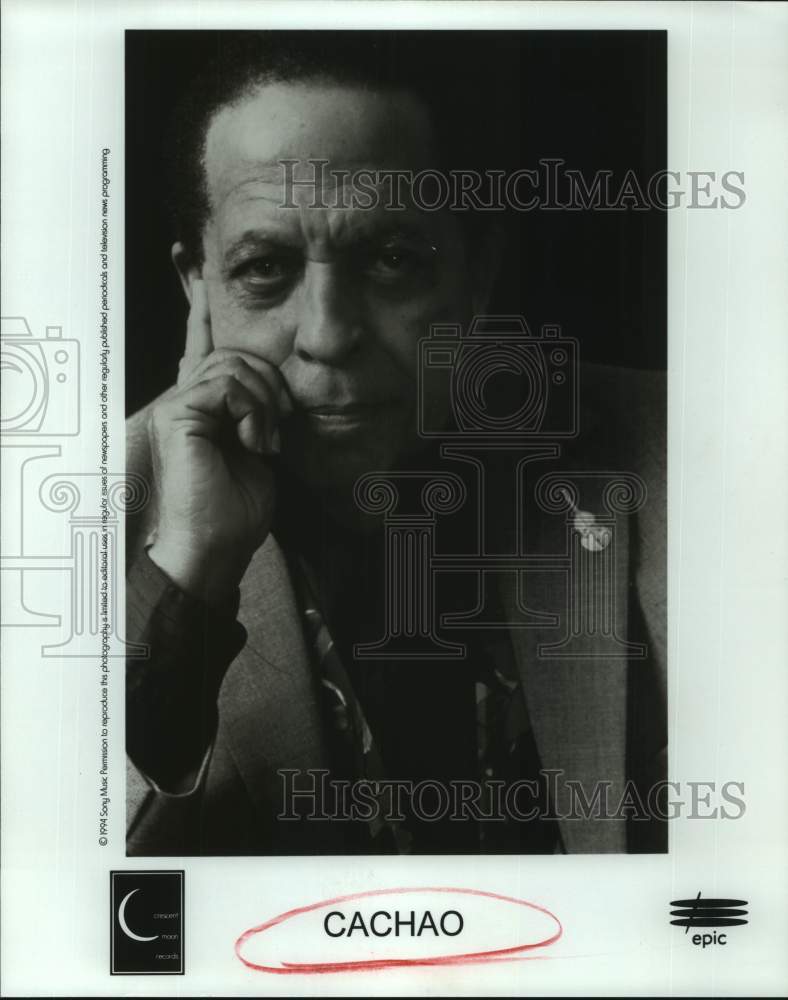 1994 Press Photo Cachao Lopez, Cuban Double Bassist in closeup portrait- Historic Images