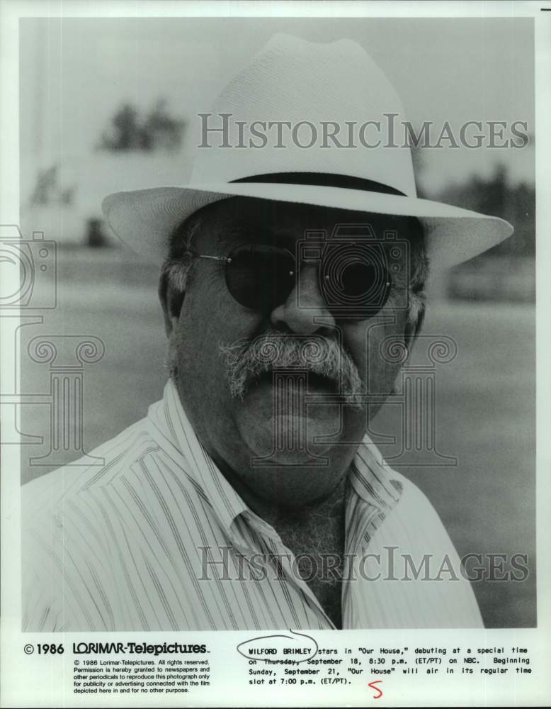 1986 Press Photo Actor Wilford Brimley stars in &quot;Our House&quot; on NBC Television- Historic Images