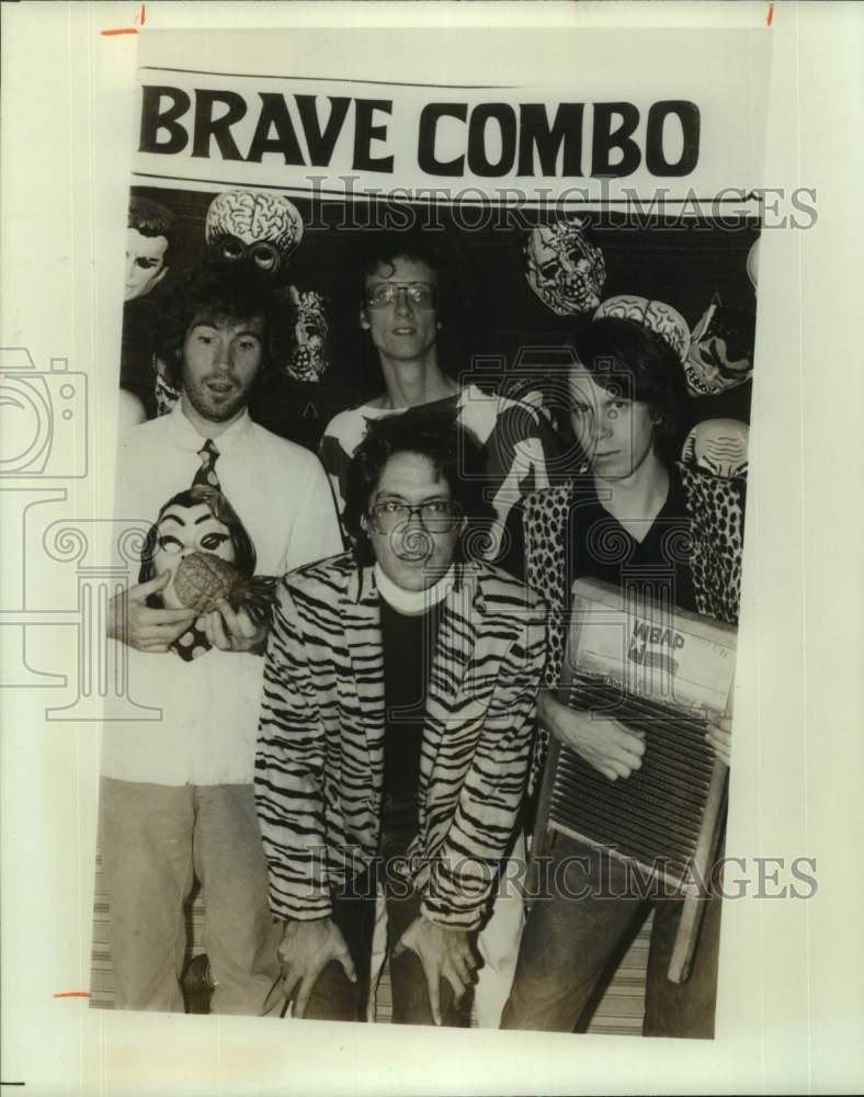 1982 Press Photo Entertainers, Four Members of the band Brave Combo - sap09128- Historic Images