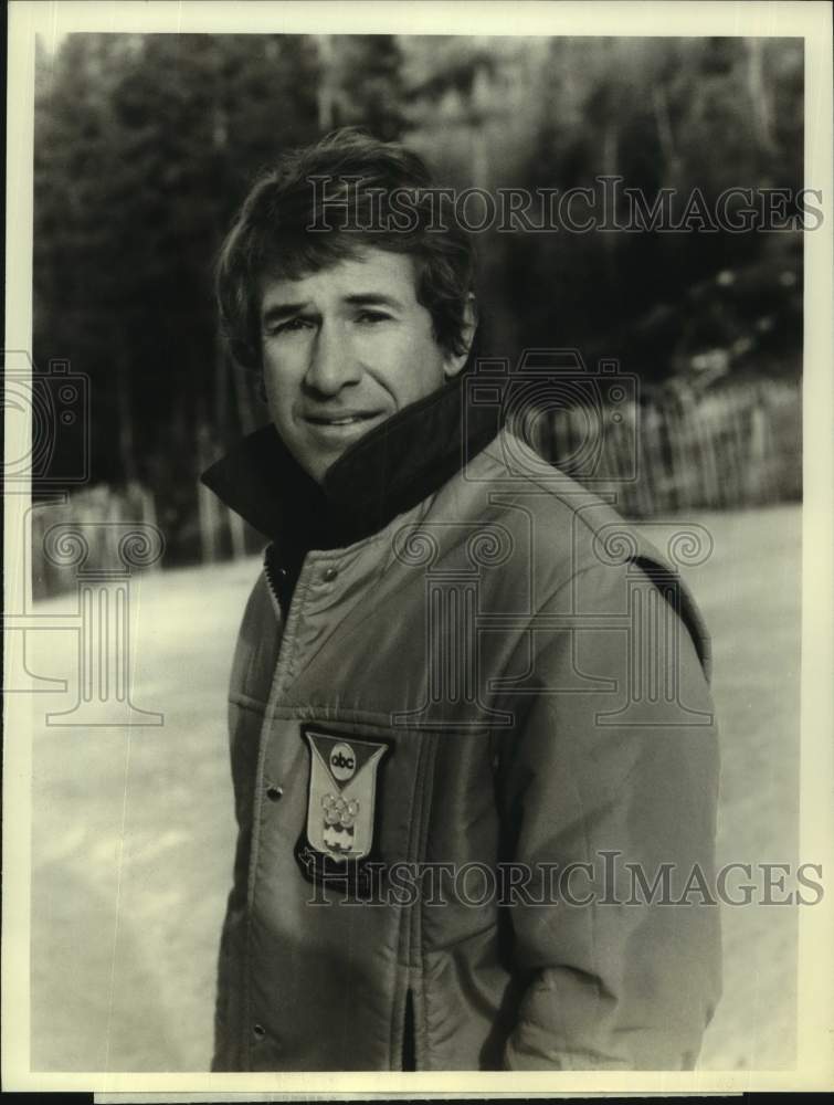 1975 Press Photo ABC Sport Commentator Bob Beattie at 12th Winter Olympics Games- Historic Images