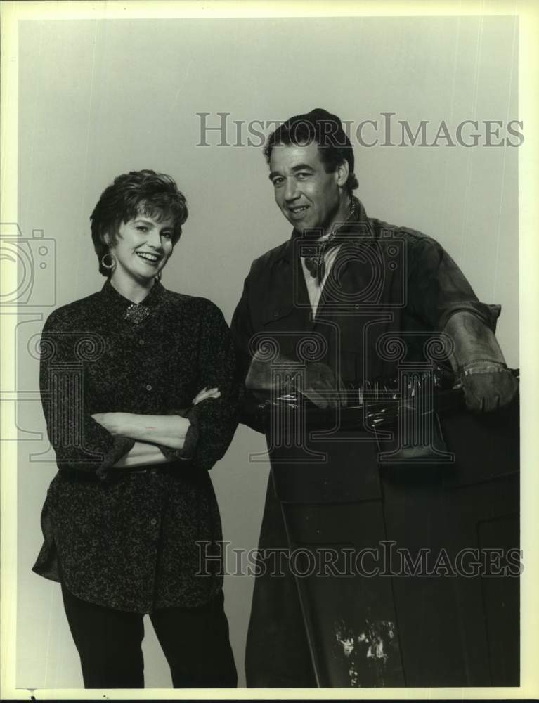 1987 Press Photo Actors Blair Brown, Jay Tarses in NBC Television Show Portrait- Historic Images