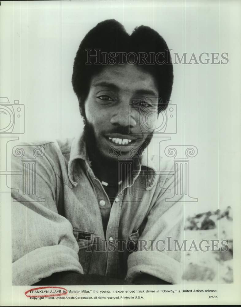 1978 Press Photo Actor Franklyn Ajaye is "Spider Mike" in "Convoy" movie- Historic Images