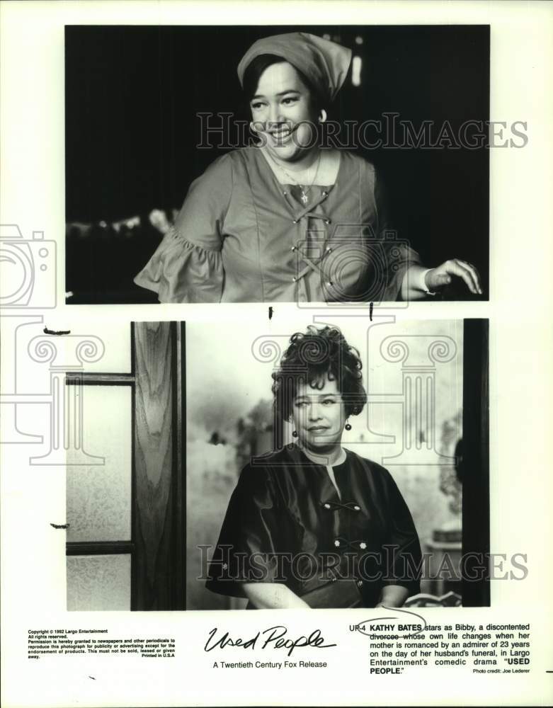 1982 Press Photo Actress Kathy Bates as Bibby in "Used People" movie scenes- Historic Images