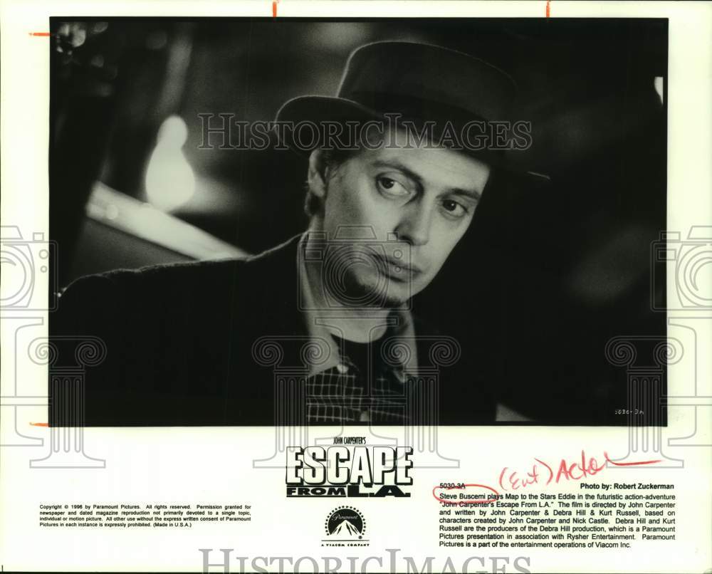 1996 Press Photo Actor Steve Buscemi in "John Carpenter's Escape from L.A."- Historic Images