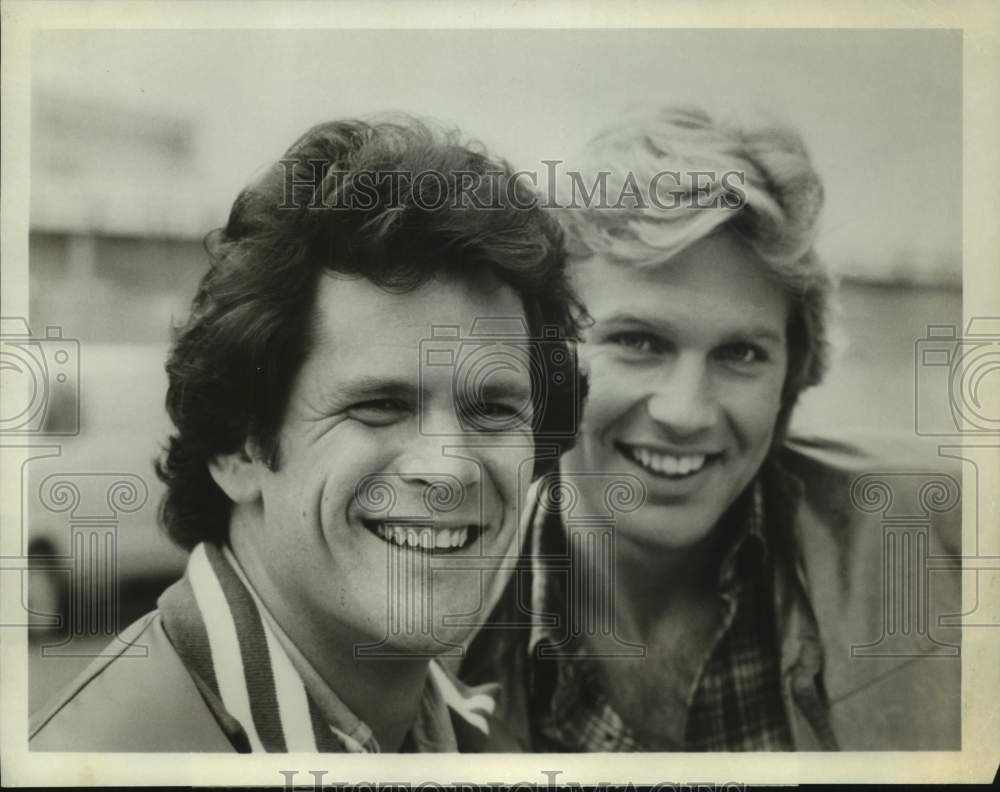 1980 Press Photo Asher Brauner and Steven Hanks in &quot;B.A.D. Cats&quot; in ABC TV- Historic Images