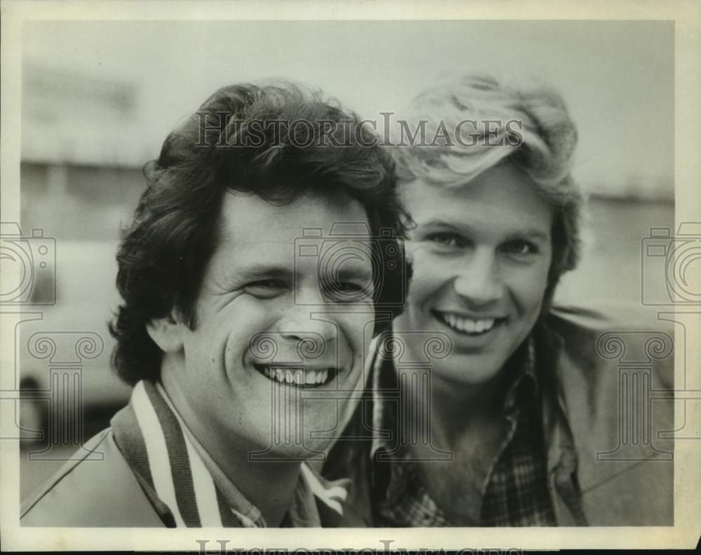 1980 Press Photo Asher Brauner and Steven Hanks in "B.A.D. Cats" in ABC TV- Historic Images