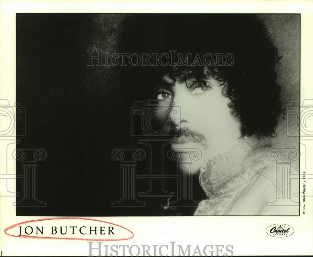 1987 Press Photo American Songwriter Jon Butcher in closeup portrait - sap09803- Historic Images