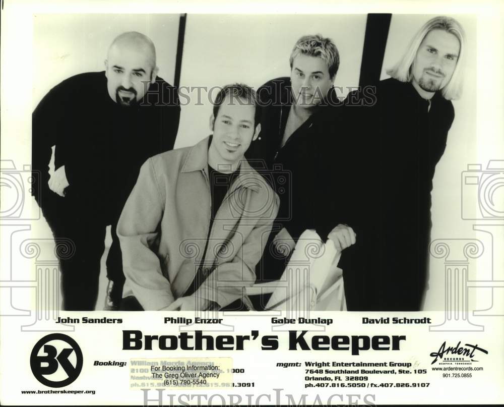 2000 Press Photo Four Members of the band &quot;Brother&#39;s Keeper&quot;, Musicians- Historic Images