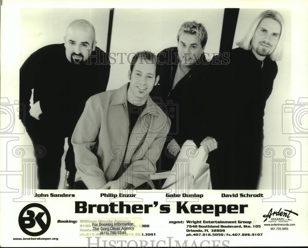 2000 Press Photo Four Members of the band "Brother's Keeper", Musicians- Historic Images