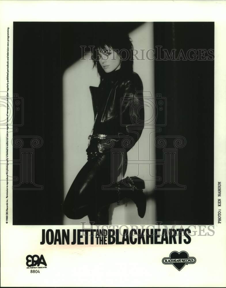 1988 Press Photo Singer Joan Jett of Joan Jett and The Blackhearts, Entertainer- Historic Images