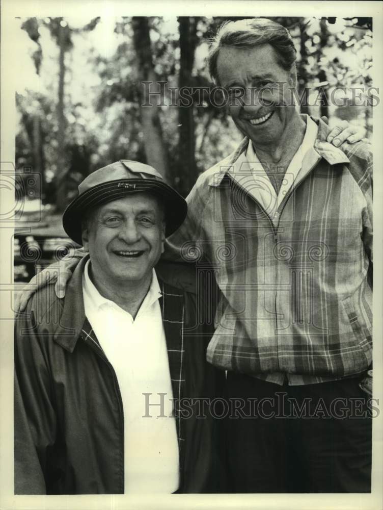 1989 Press Photo George C. Scott and Don Ameche star in Pals, on CBS.- Historic Images