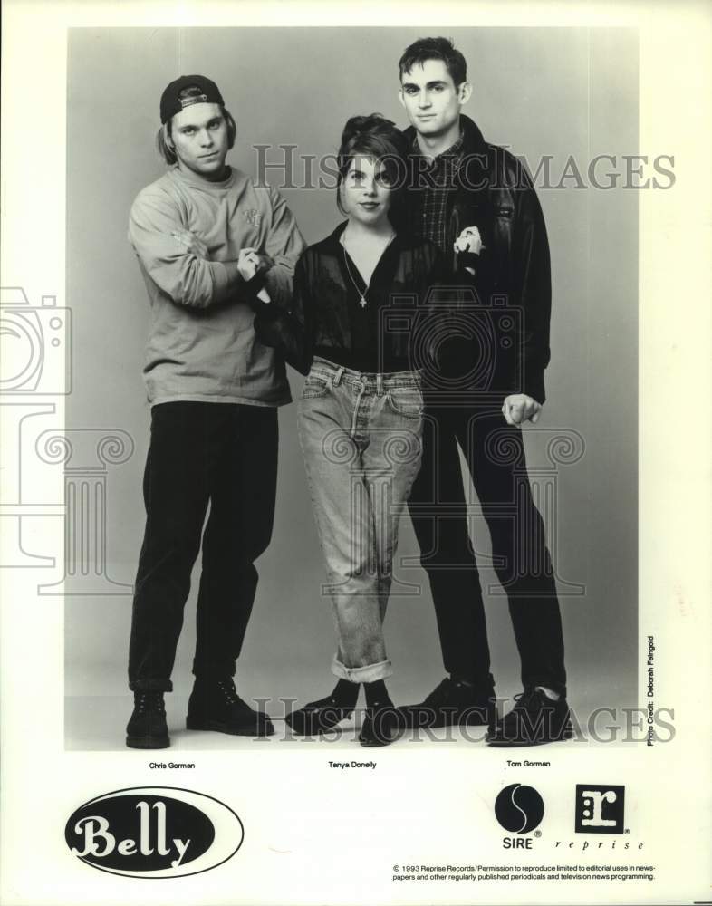 1993 Press Photo Chris Gorman, Tanya Donelly and Tom Gorman of Belly.- Historic Images