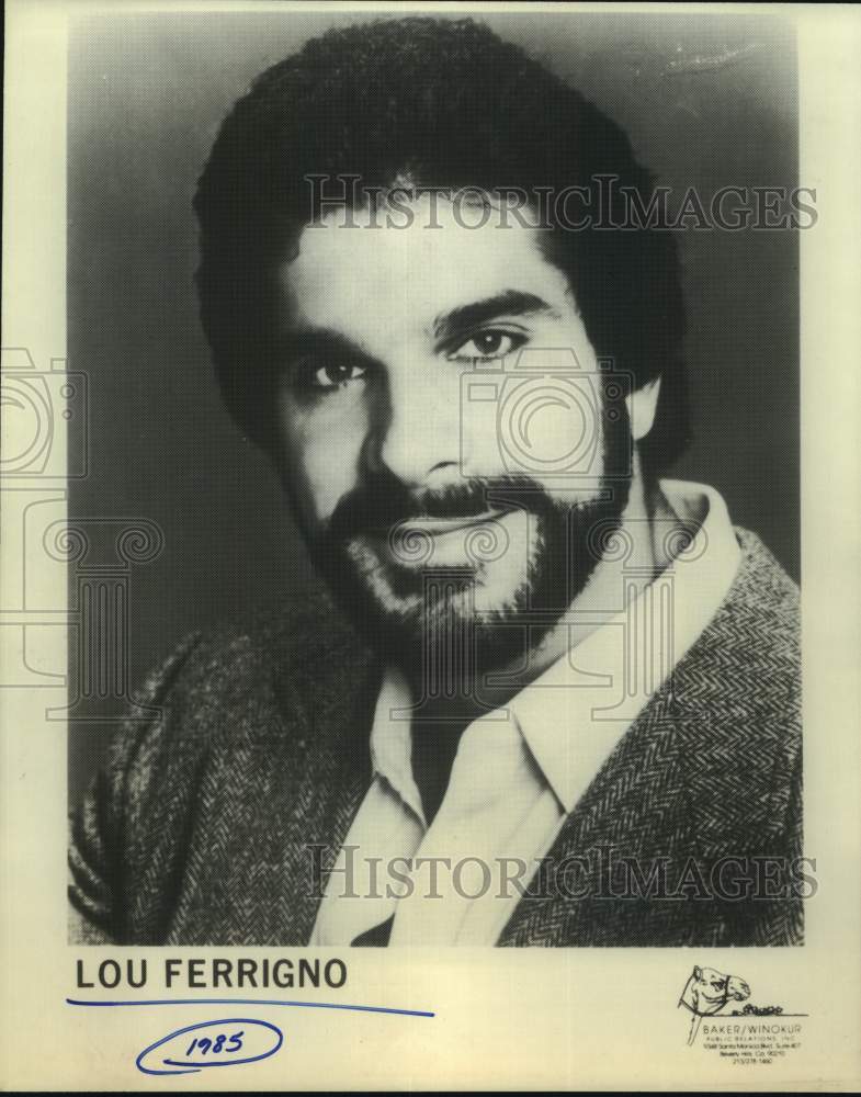 1985 Press Photo Actor Lou Ferrigno smiles in closeup portrait - sap10256- Historic Images