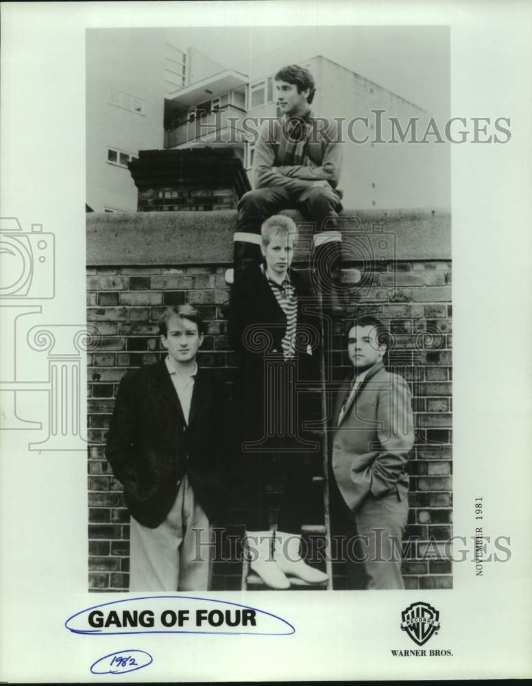 1981 Press Photo Four Members of the band Gang of Four, Musicians - sap10279- Historic Images