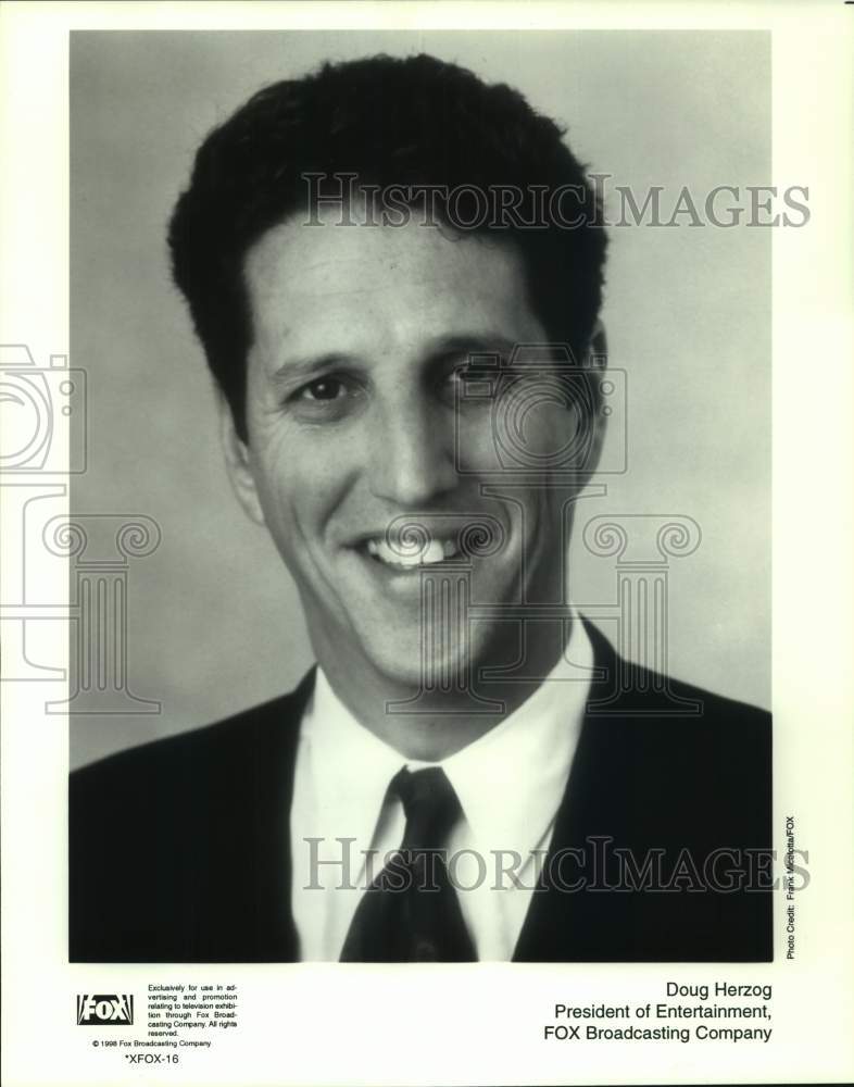 1996 Press Photo Doug Herzog, President of Entertainment, Fox Broadcasting- Historic Images