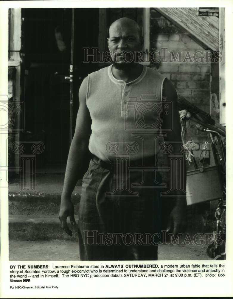 1998 Press Photo Actor Laurence Fishburne in &quot;Always Outnumbered&quot; on HBO TV- Historic Images