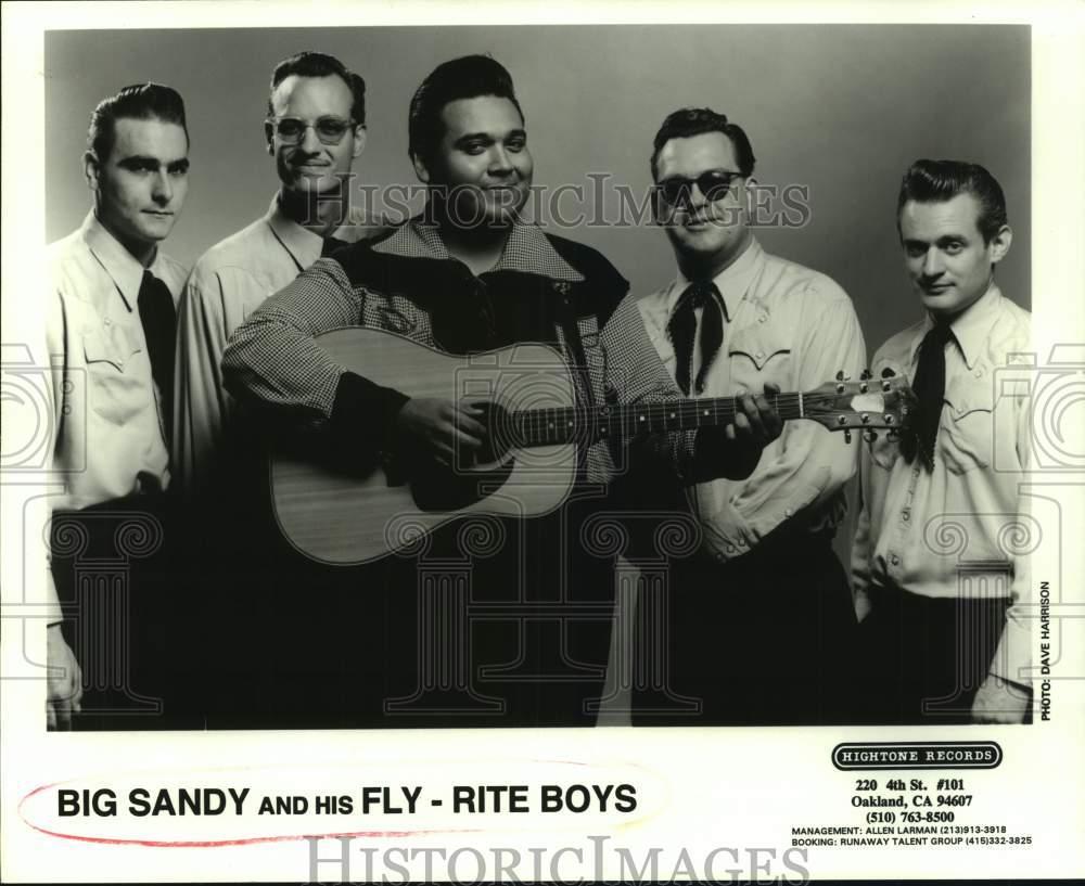 1996 Press Photo Six Members of band Big Sandy &amp; His Fly-Rite Boys, Entertainers- Historic Images