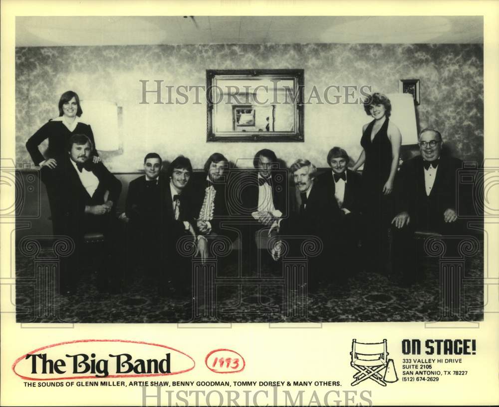 1993 Press Photo Ten Members of band &quot;The Big Band&quot; in portrait, Musicians- Historic Images