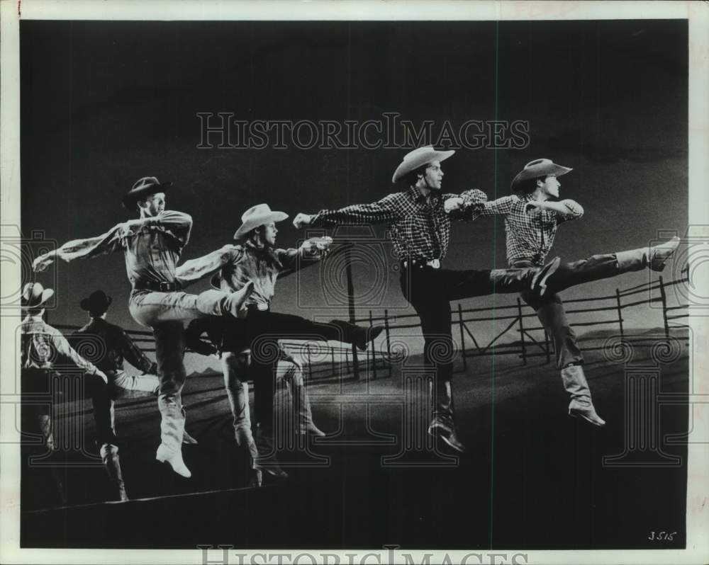 1978 Press Photo Ballet Dancers with Joffrey ballet during Rodeo Performance- Historic Images