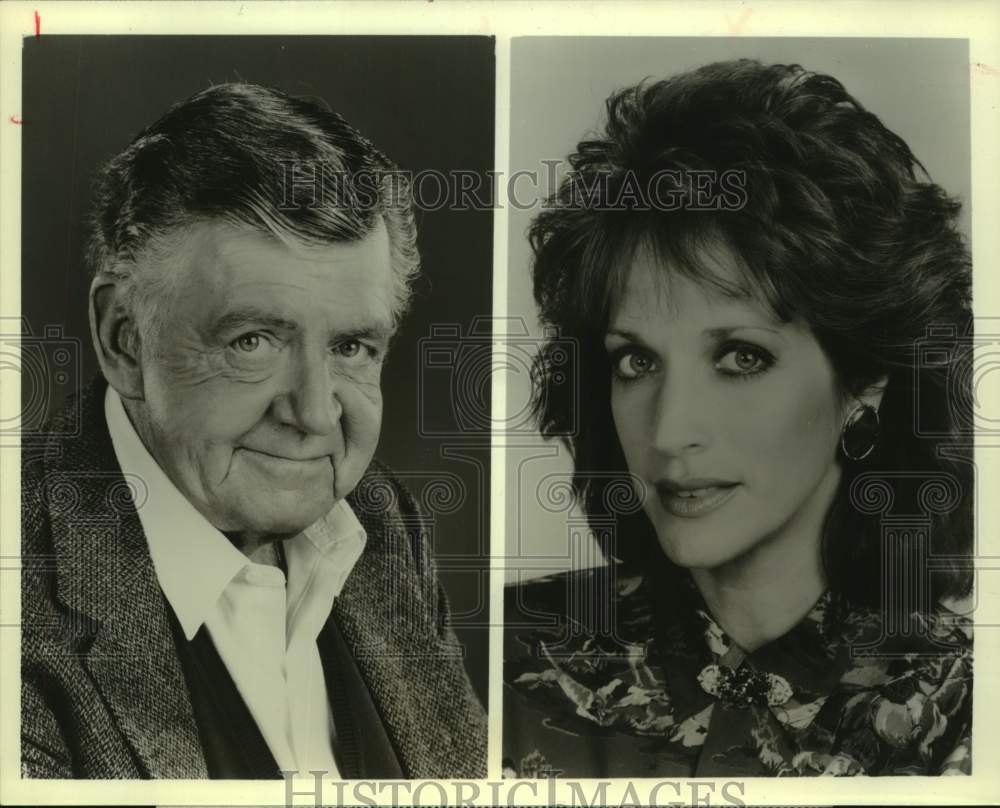 1986 Press Photo Actors Dick O'Neill, Randee Heller in "Better Days" on CBS-TV- Historic Images