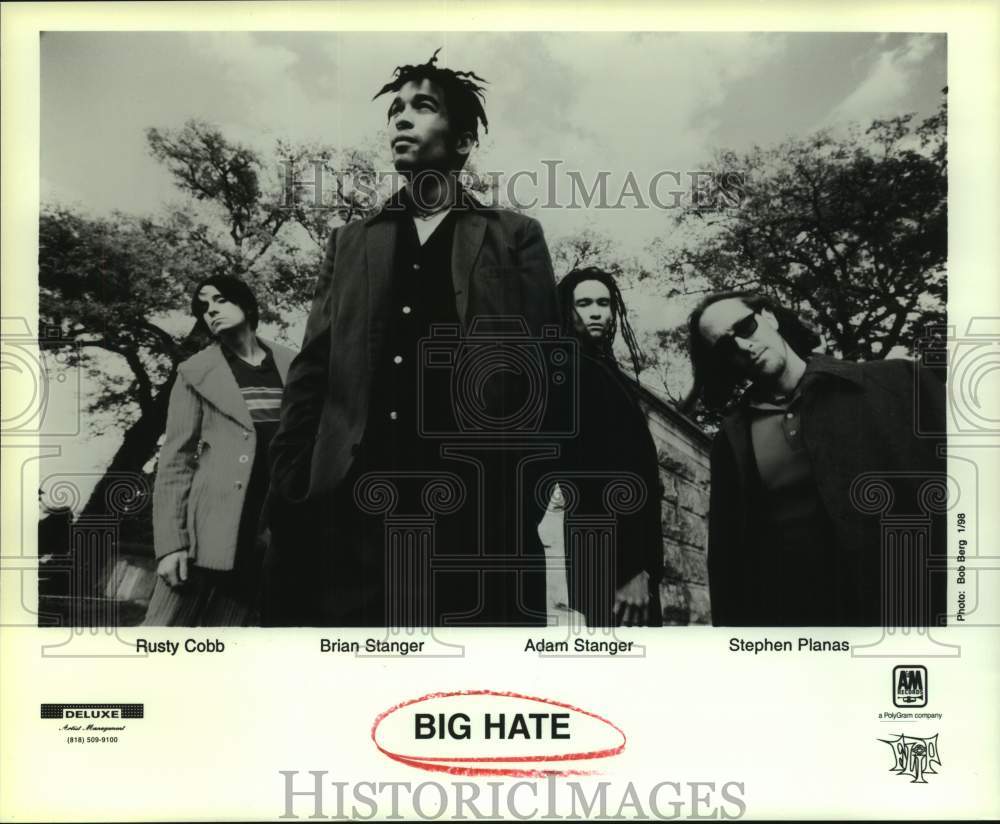 1998 Press Photo Four Members of the band Big Hate, Musicians, Entertainers- Historic Images