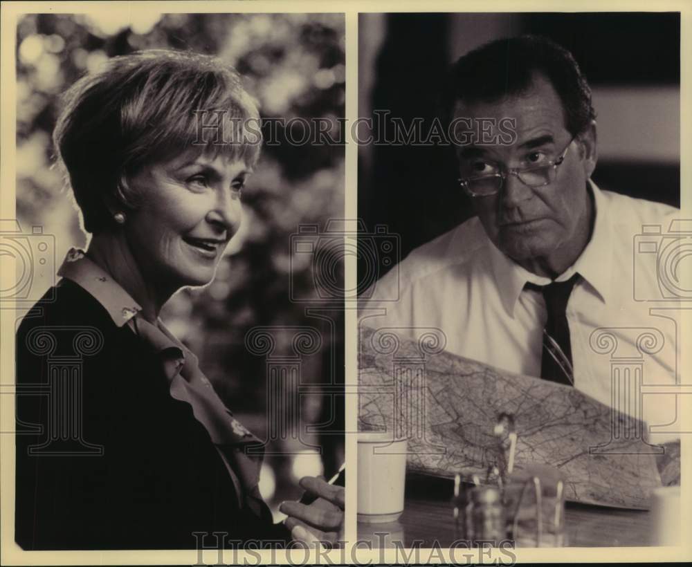 1995 Press Photo Actors James Garner, Joanne Woodward in &quot;Breathing Lessons&quot;- Historic Images