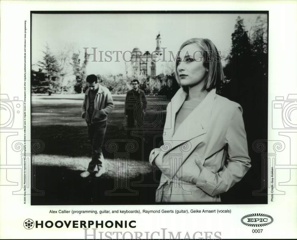 2000 Press Photo Alex Callier, Raymond Geerts & Geike Arnaert of Hooverphonic.- Historic Images