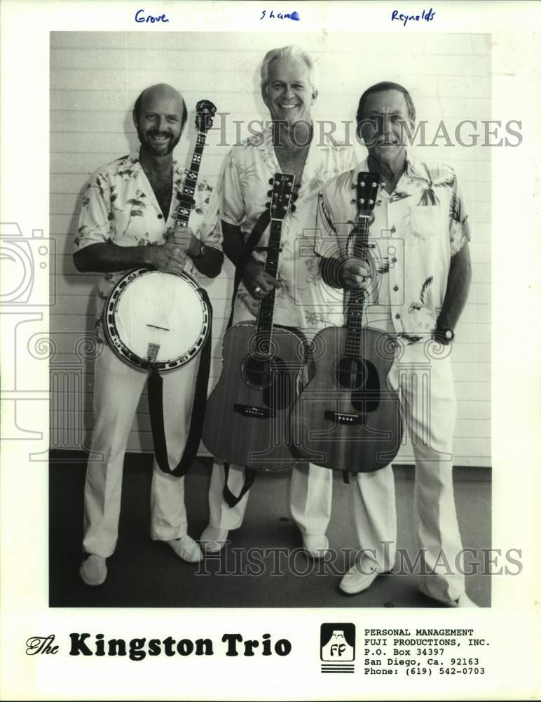 1999 Press Photo The Kingston Trio, Musical Artists Grave, Shan and Reynolds- Historic Images