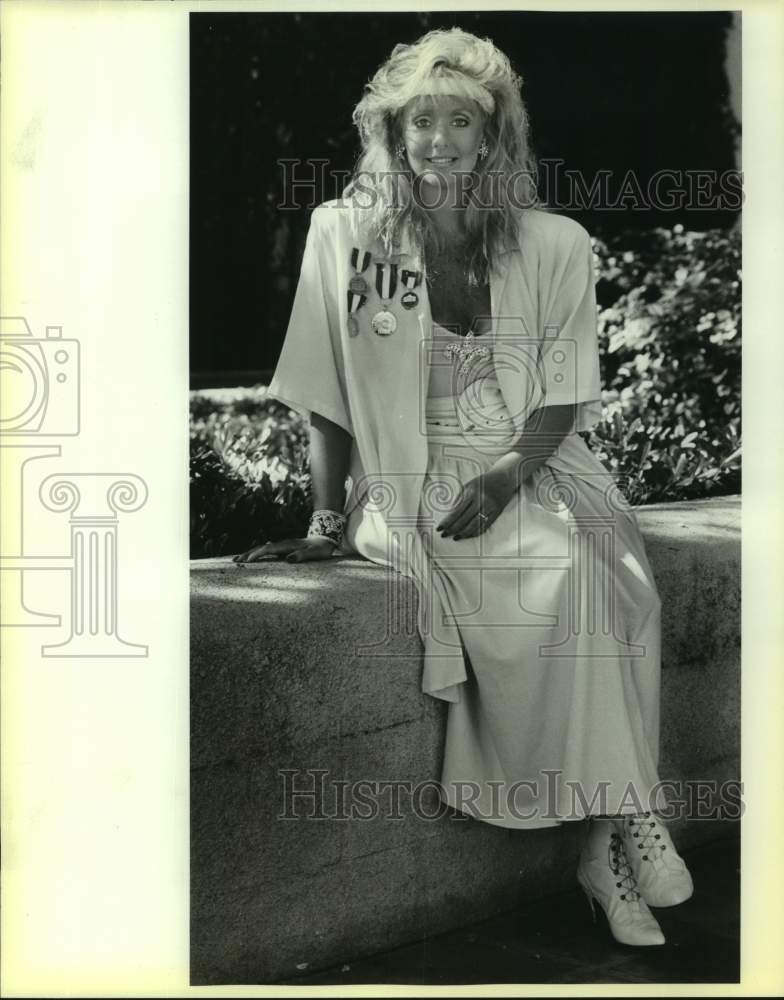 1986 Press Photo Former Miss San Antonio Kathryn Kinley, Four Seasons Hotel- Historic Images