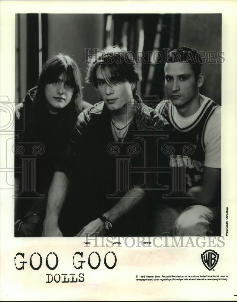 1993 Press Photo Robby, Johnny, George in the band Goo Goo Dolls - sap11973- Historic Images