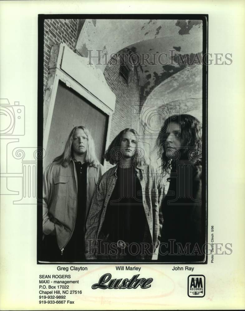 1996 Press Photo Greg Clayton, Will Marley, John Ray of the band Lustre- Historic Images