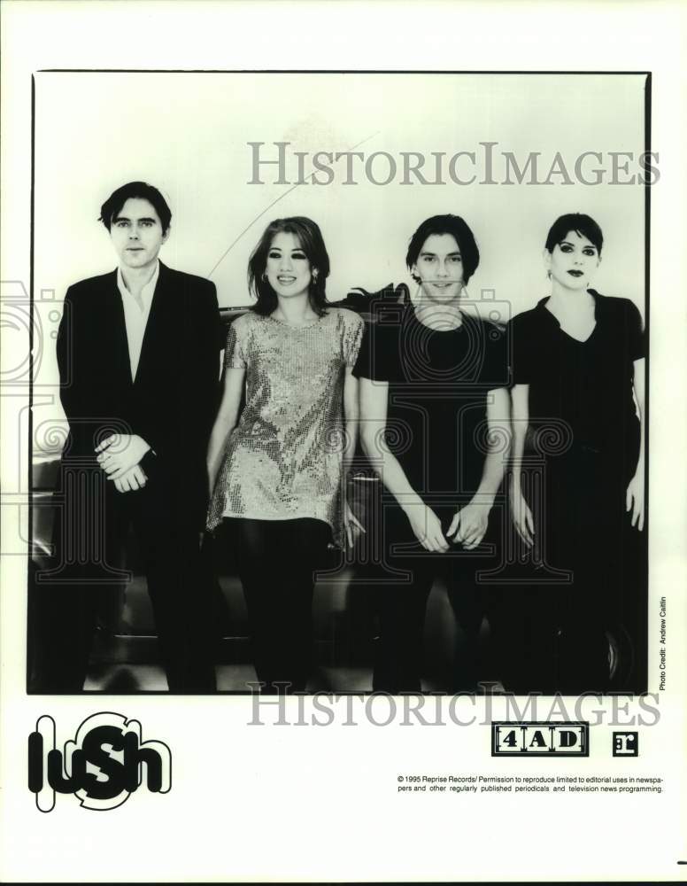1995 Press Photo Four Members of the band "Lush", Musicians - sap12169- Historic Images