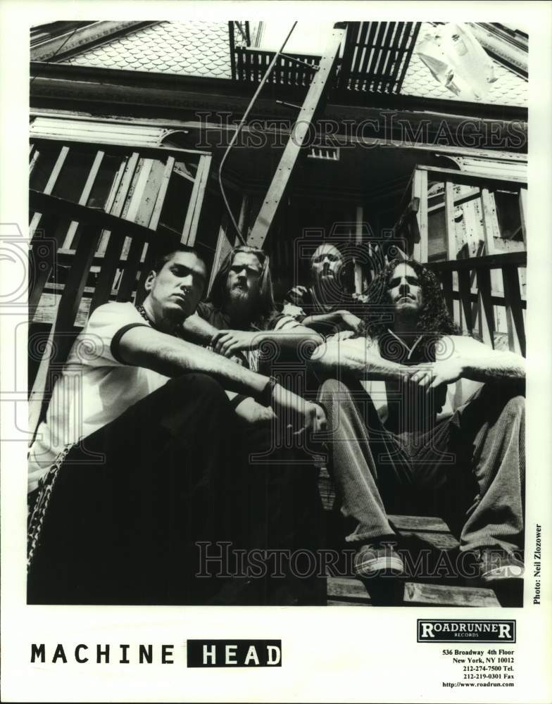 1997 Press Photo Machine Head Band, Four Members in portrait - sap12243- Historic Images