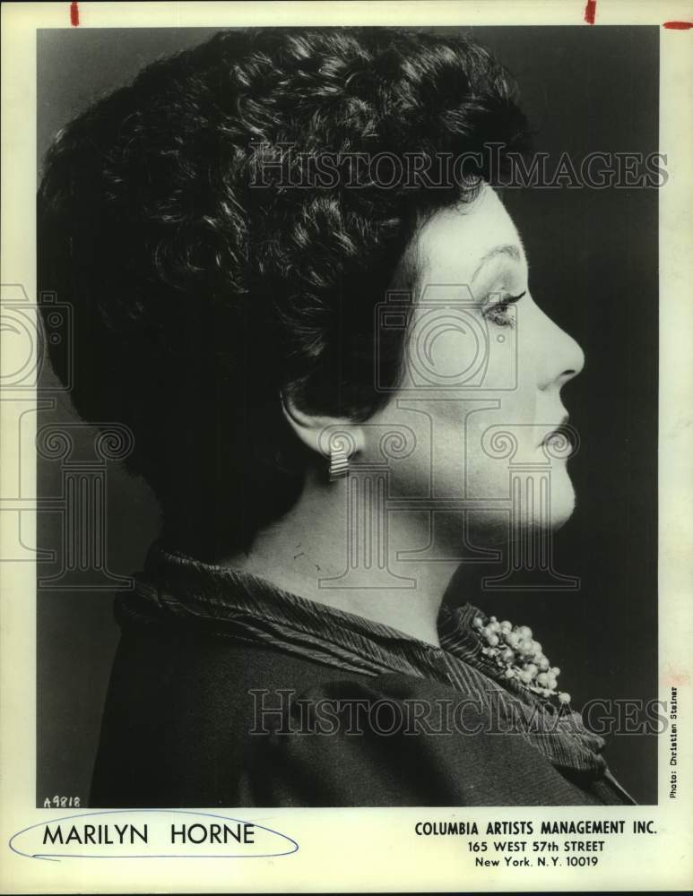 1984 Press Photo Marilyn Horne, Singer in profile portrait - sap12411- Historic Images